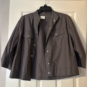 Zara light jacket size S color is between green olive/brown 3/4 wide sleeves